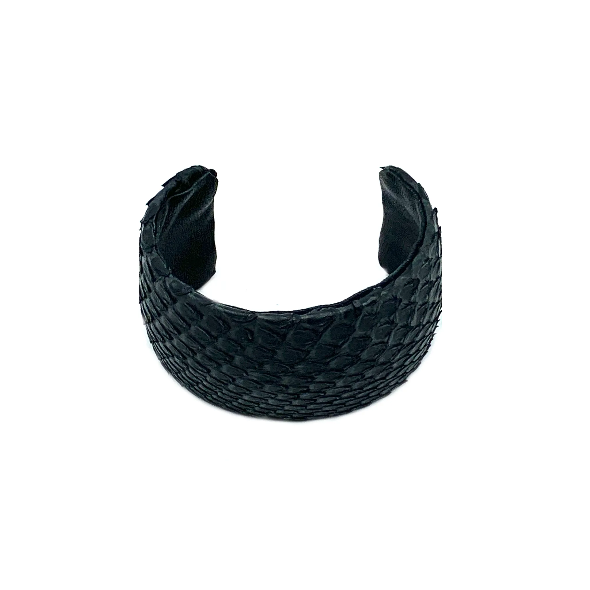 CA Christopher Augmon Matte Black Python 1 ½” Cuff