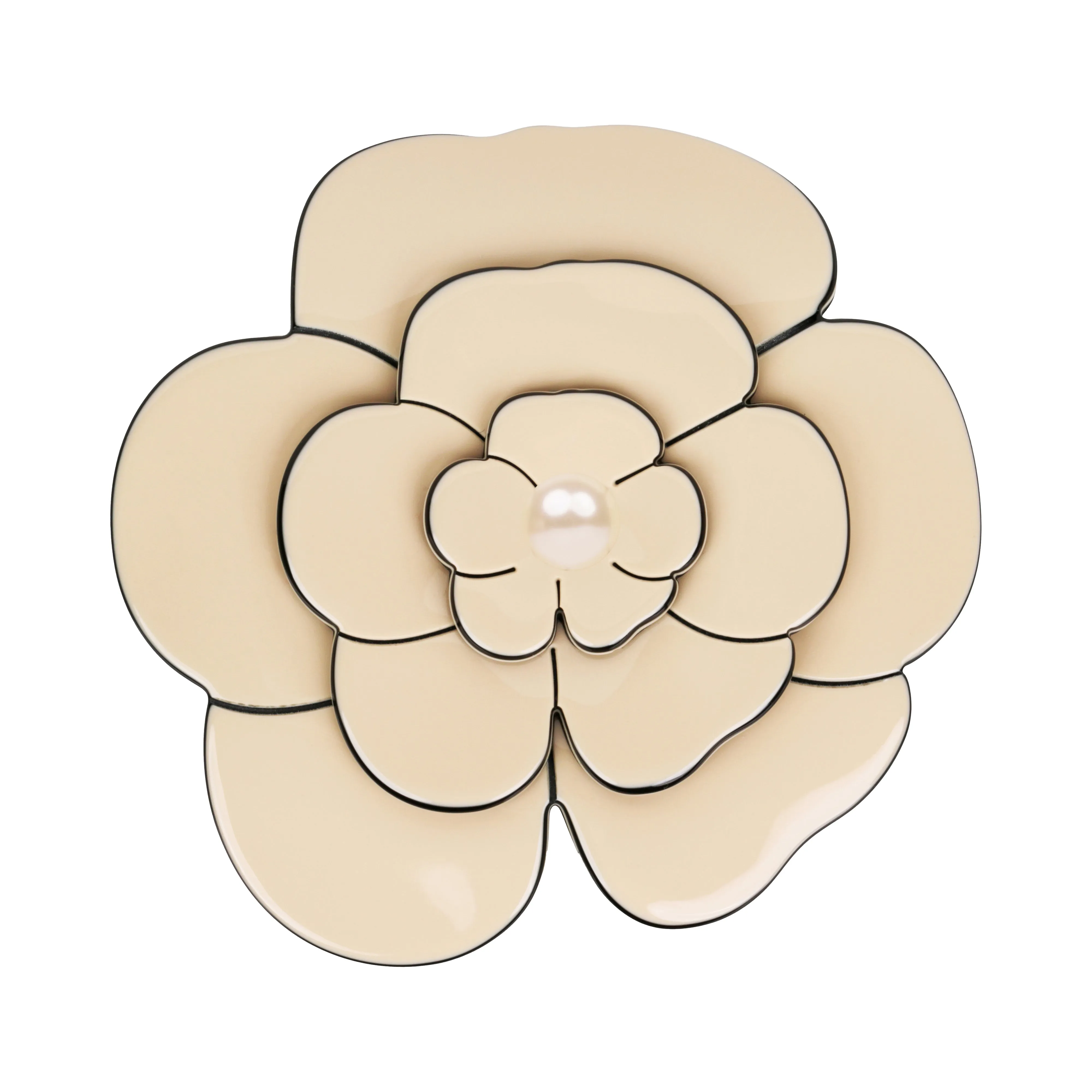 Camellia Large Pearl Ivory Brooch
