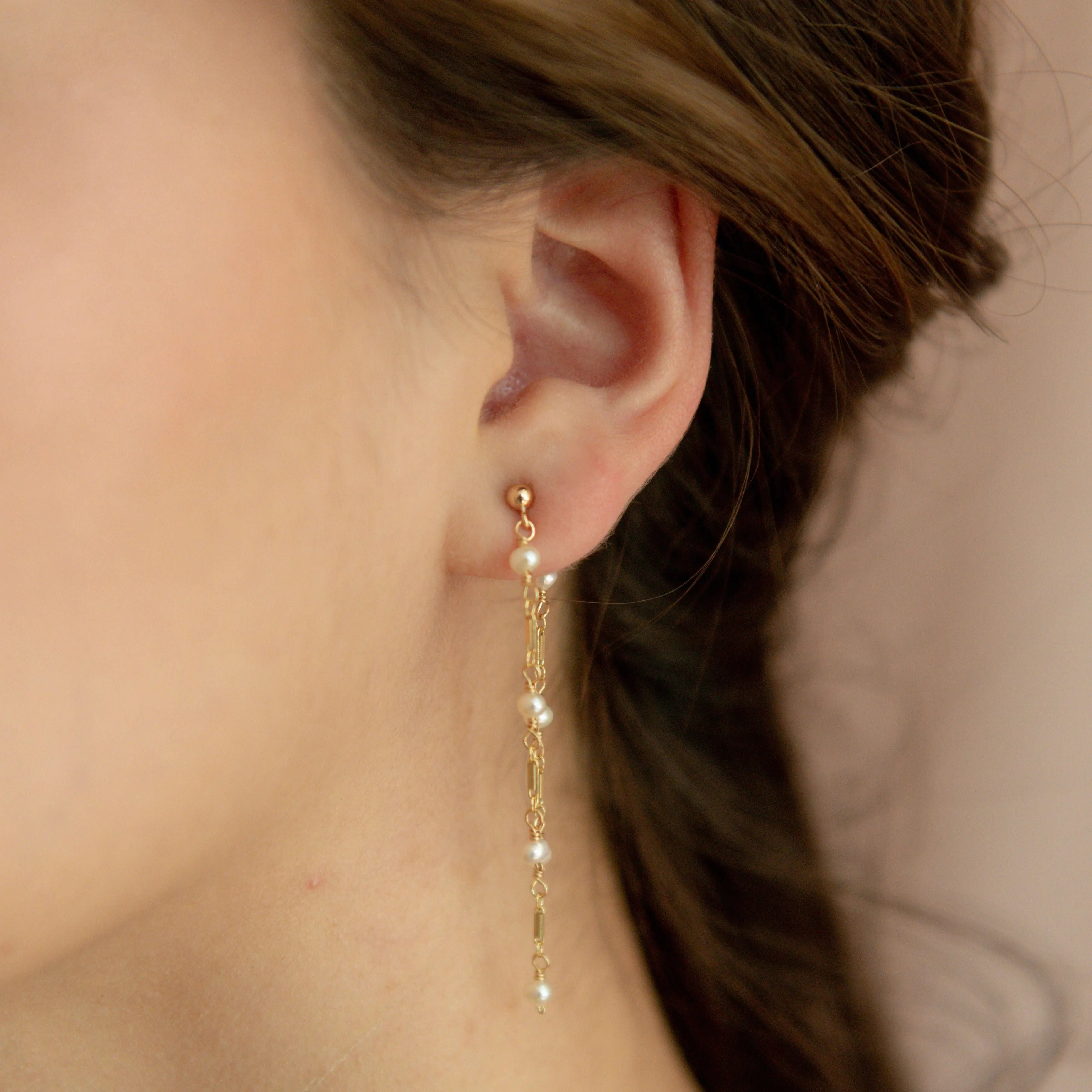 Cascade Pearl Drop Earrings