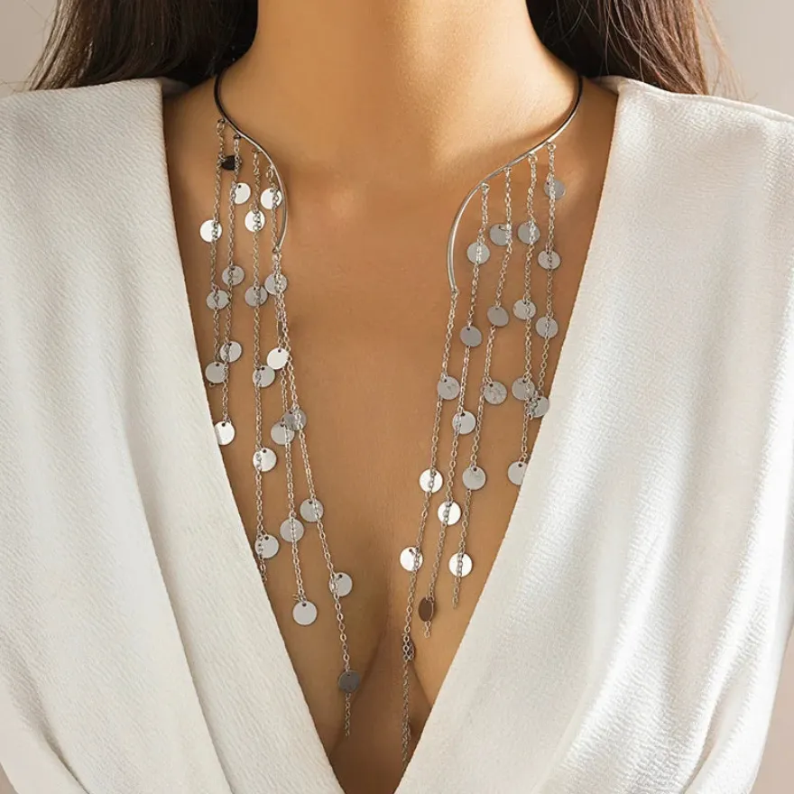 Cascading Tassel Bib Necklaces