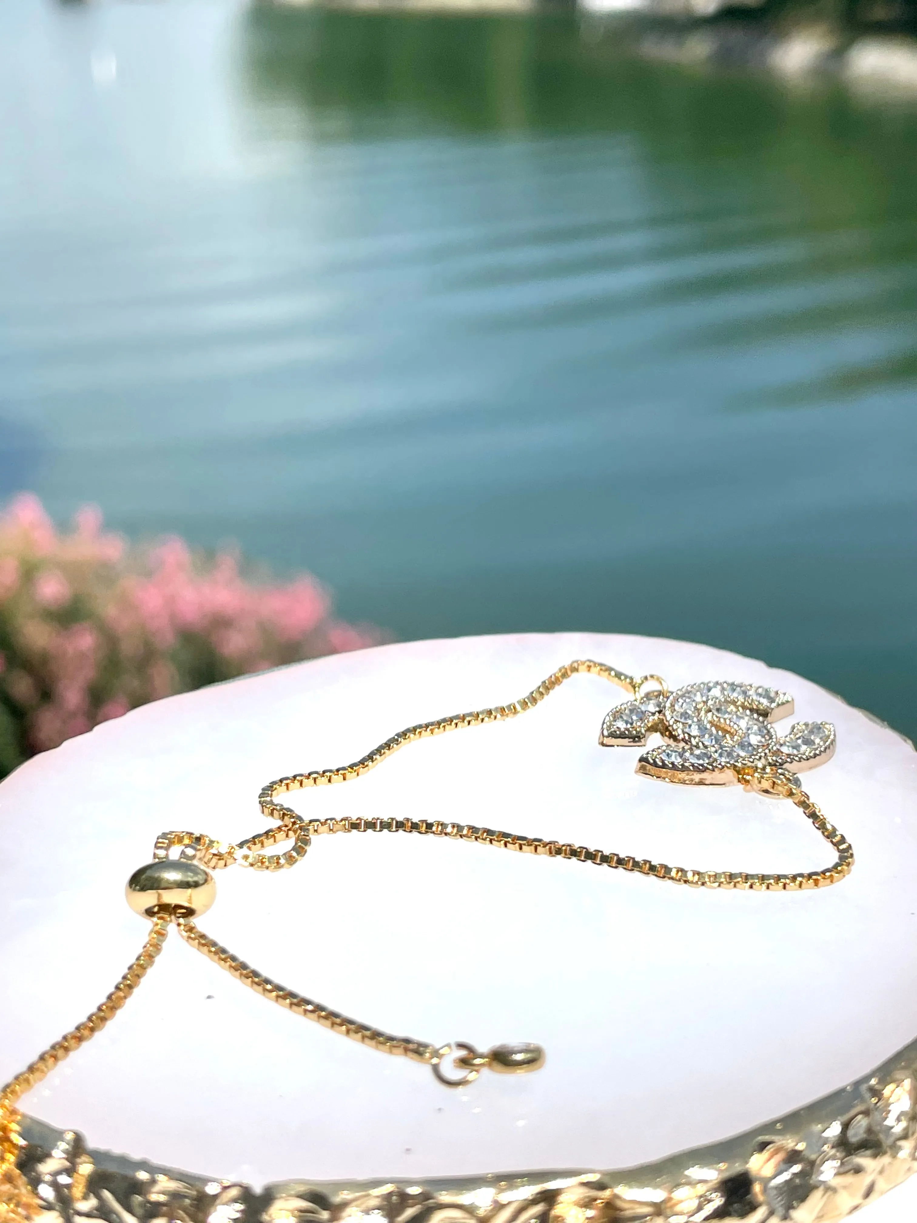 CC Crystal Adjustable Bracelet