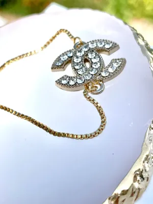CC Crystal Adjustable Bracelet