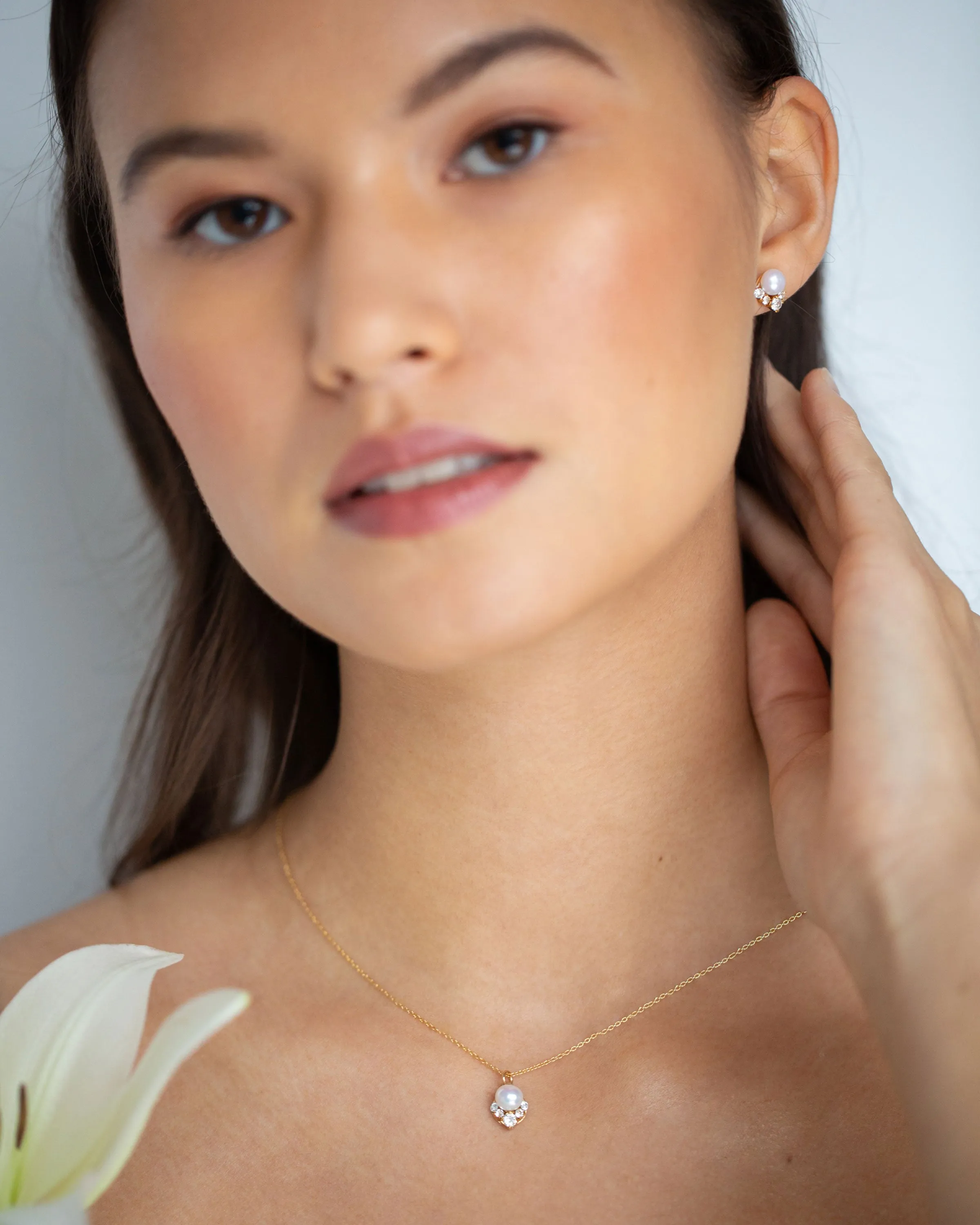 Celestial Pearl Stud Jewelry Set