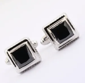 Certified 5.60 Ct Black Diamond Cuff-links In 925 Silver, Ideal Gift for Men's- Amazing Collection with Great Luster