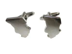 Chad Map Shape and Flag Design Cufflinks