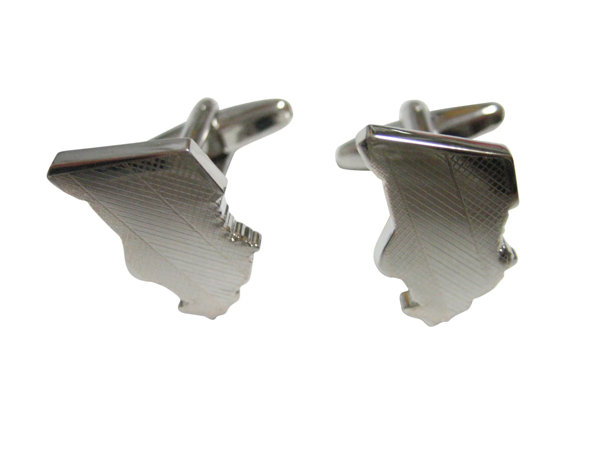 Chad Map Shape and Flag Design Cufflinks