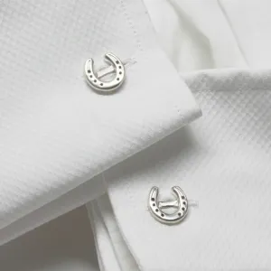 Chain Link Horseshoe Cuff Links