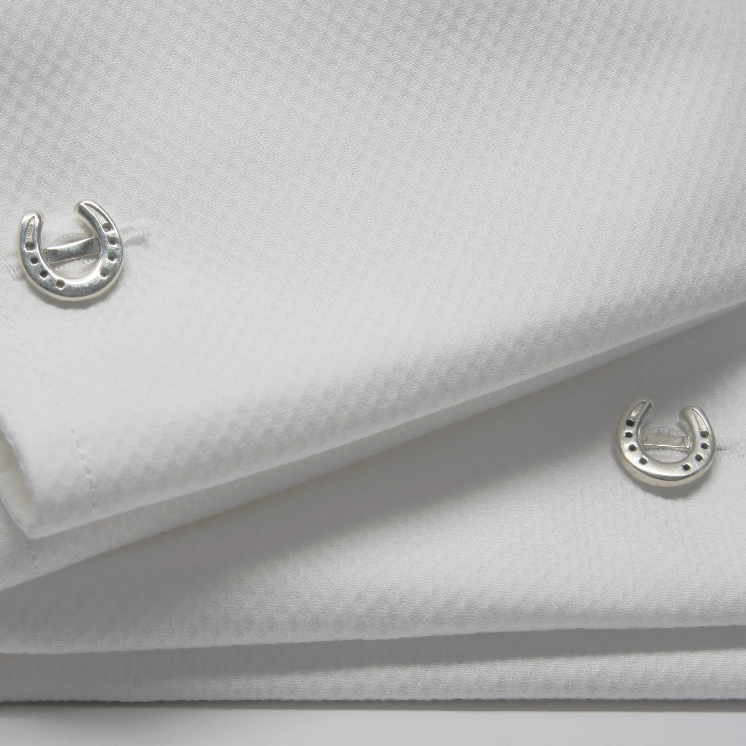 Chain Link Horseshoe Cuff Links