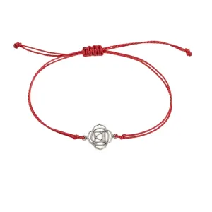 Chakra Bracelet, Zinc Symbol, Coloured Cord