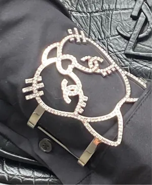 Chanel Crystal Filled Emoji Choupette Cat Cuff