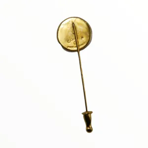 Chanel pearl brooches with gold logo