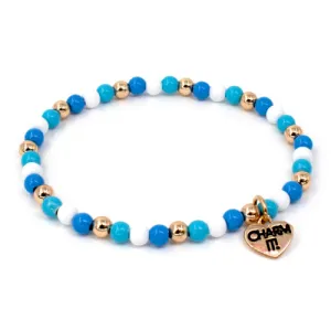 Charm It! Gold Hanukkah Stretch Bead Bracelet