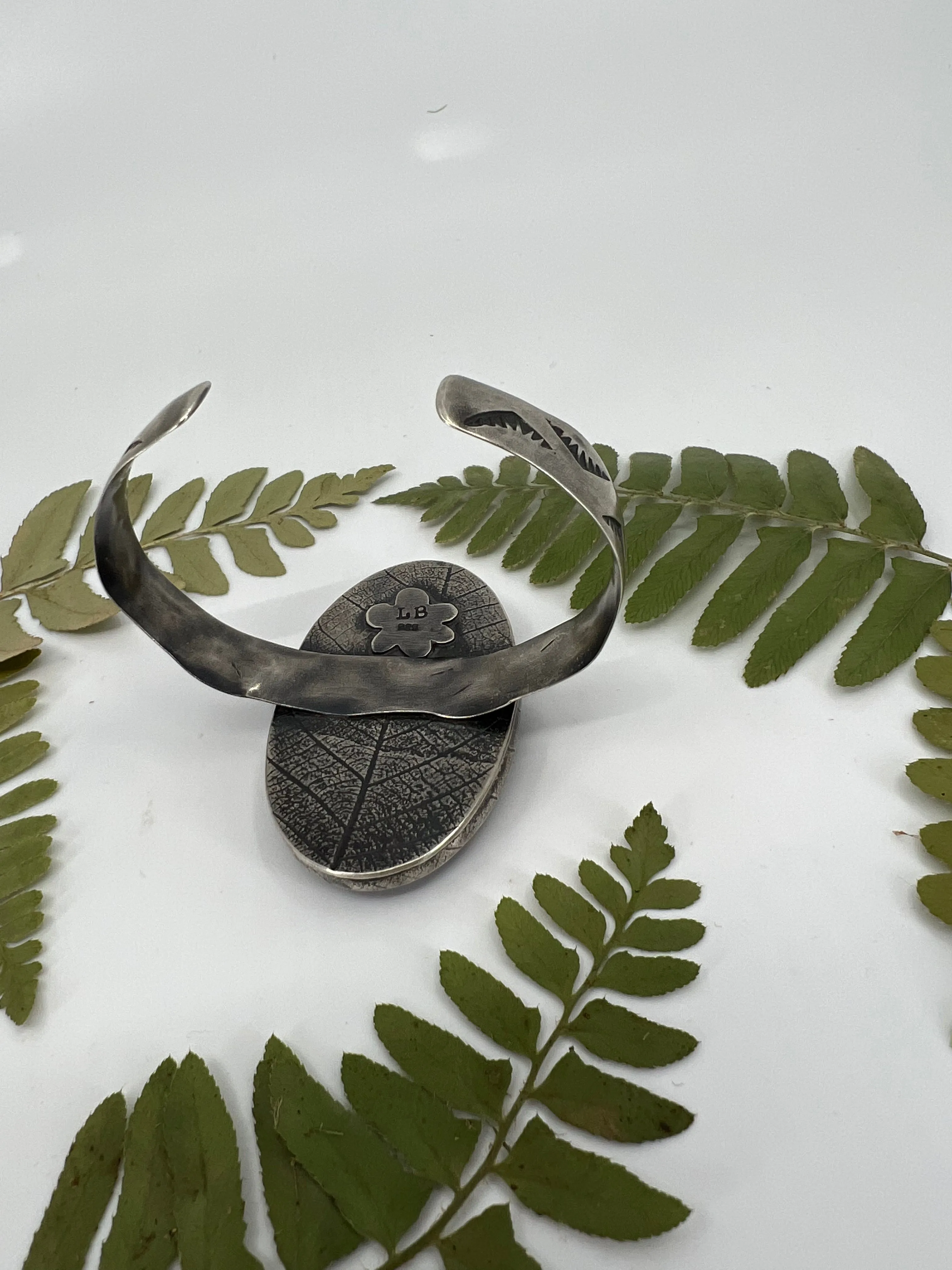 Chevron Labradorite Statement Cuff Bracelet