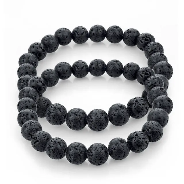 CHICVIE Black and White Natural Stone Distance Bracelets & Bangles for Women Men Strand Lovers Gifts Jewelry Bracelets SBR160101