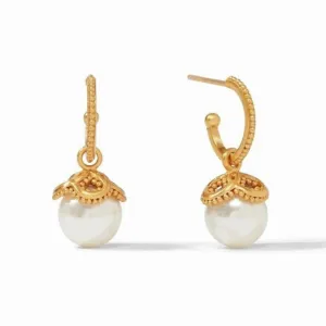 Chloe  Pearl Hoop and Charm Earring