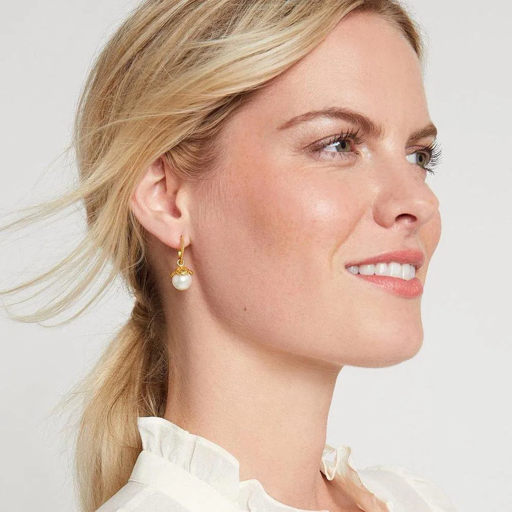 Chloe  Pearl Hoop and Charm Earring