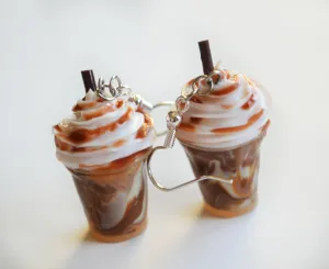 Chocolate Milkshake Dangle Earrings