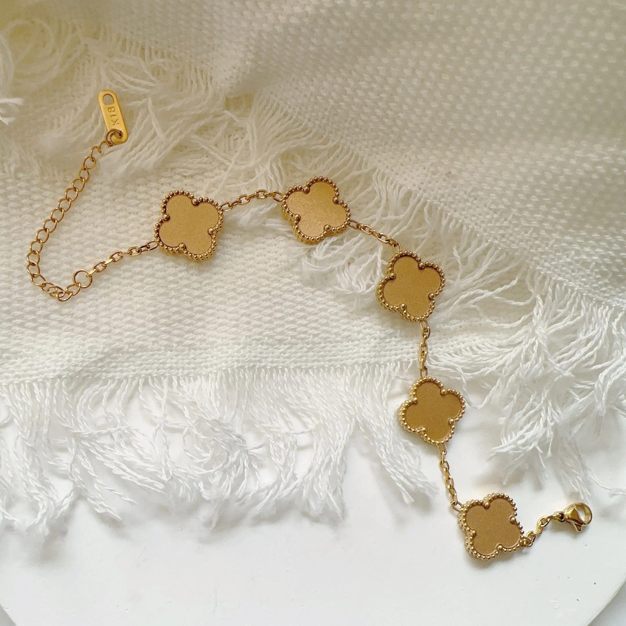 CLASSIC CLOVER LINK BRACELET | MOCHA