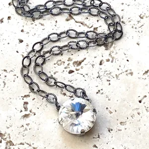 Clear Swarovski Crystal Simple Necklace