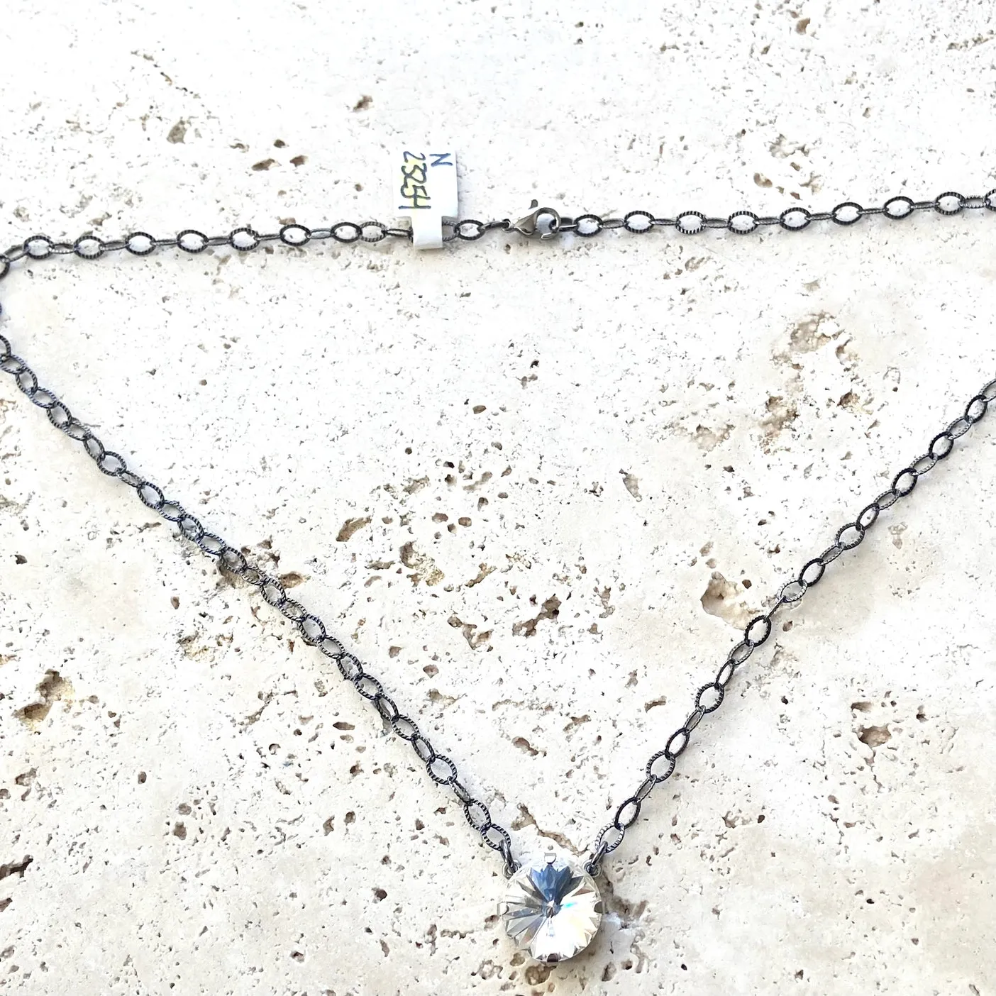 Clear Swarovski Crystal Simple Necklace