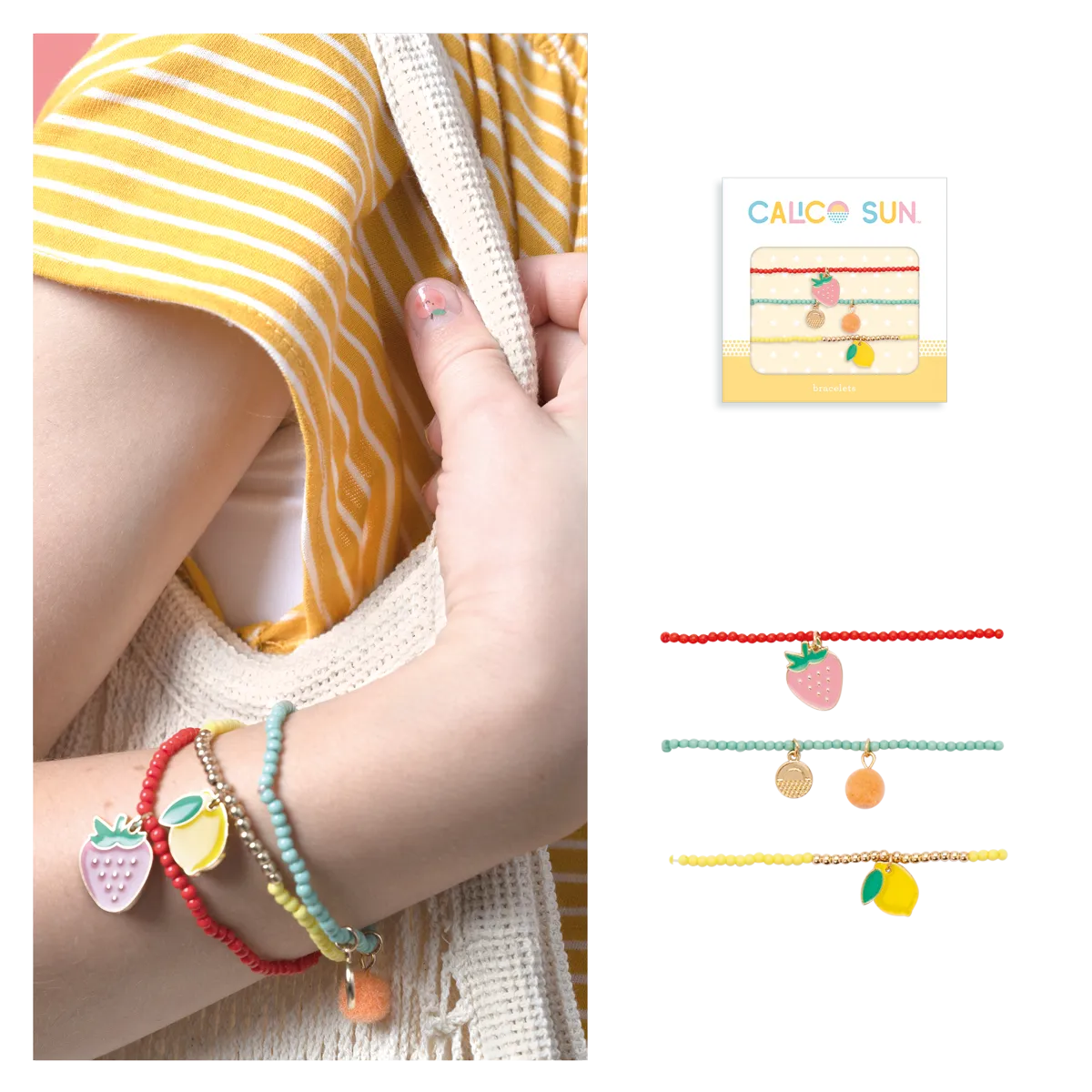 Clementine Charm Bracelets - Set of 3