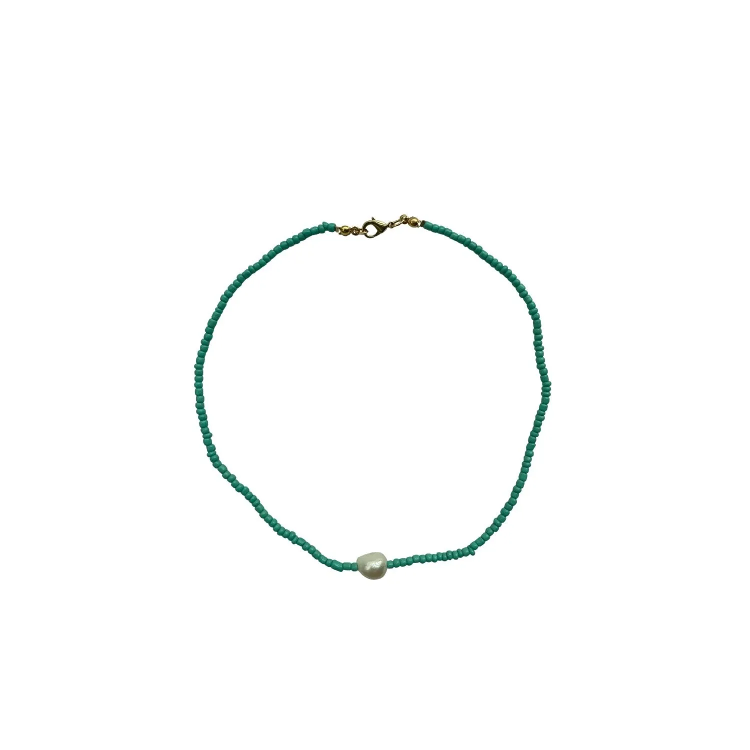 Collar Choker Turquesa con Perlita | Lolita Jewerly
