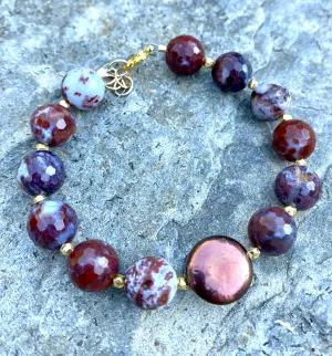 Copper Pearl Bracelet