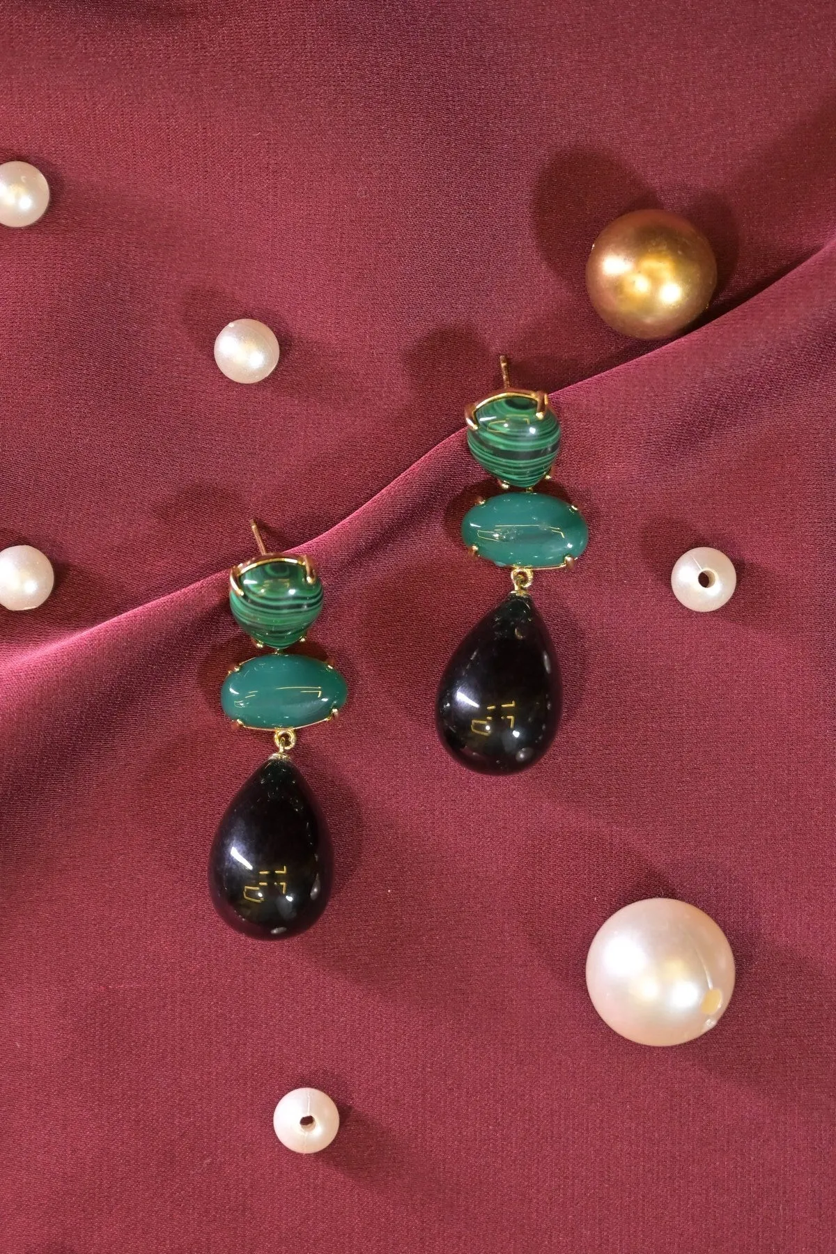 Coral Shell Drop Earrings