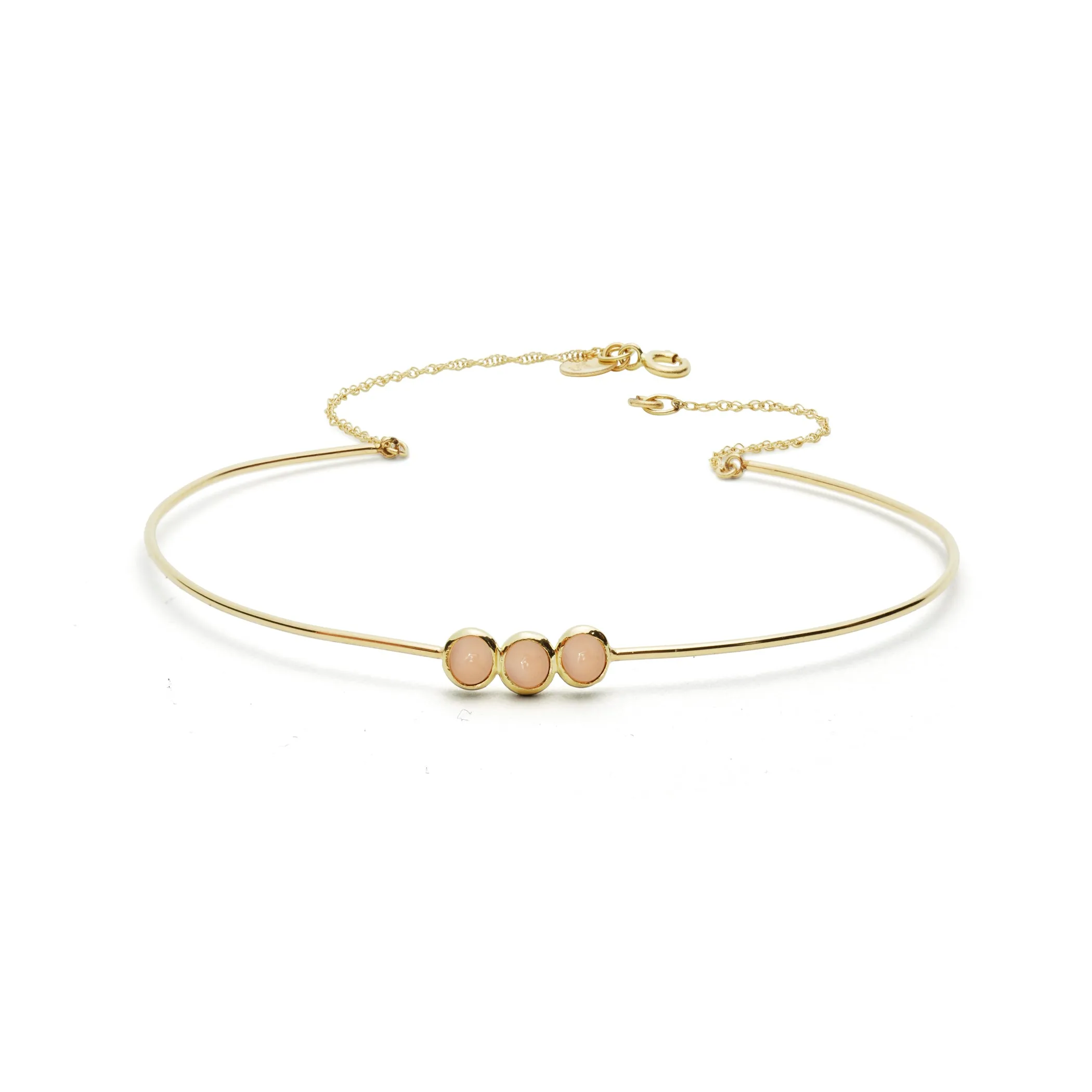 coral three bezel bracelet