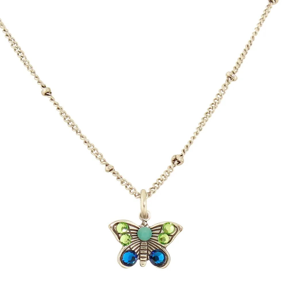 Crystal Butterfly Necklace: B