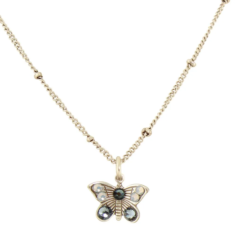 Crystal Butterfly Necklace: B