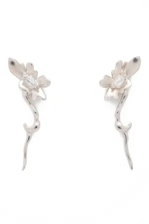CRYSTAL CLEAR DAISY EARRINGS