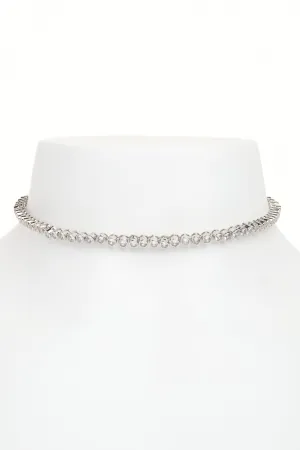CRYSTAL CLEAR TENNIS NECKLACE