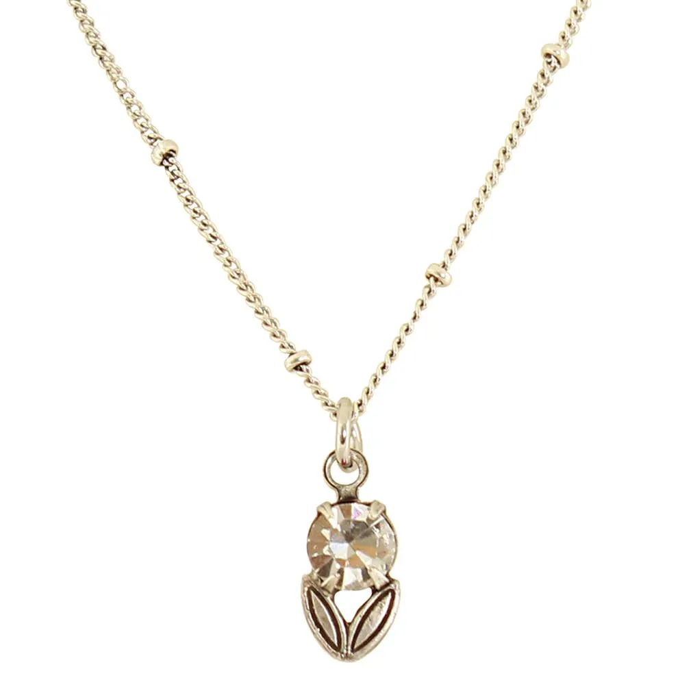 Crystal Flower Necklace: C