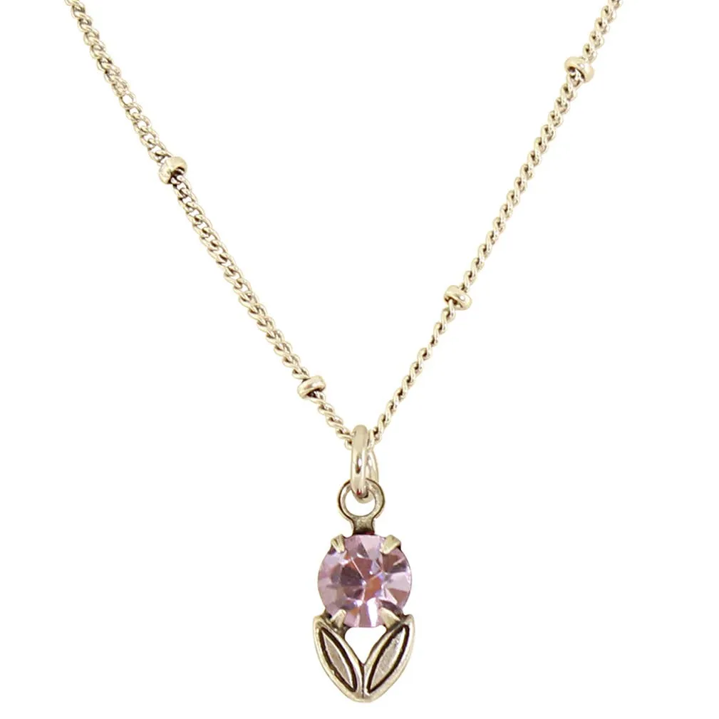 Crystal Flower Necklace: C