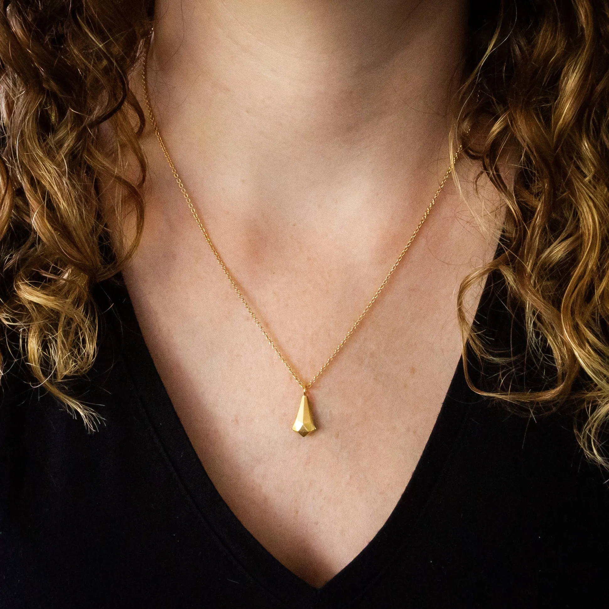 Crystal Fragment Vermeil Pendant