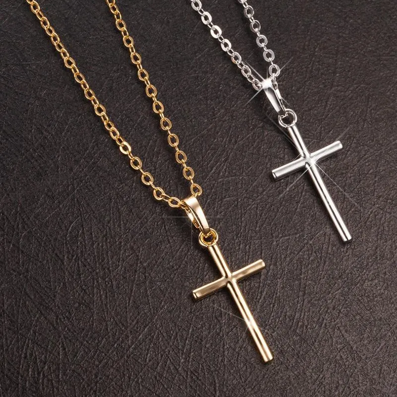 Crystal Jesus Cross Pendant Necklace Jewelry