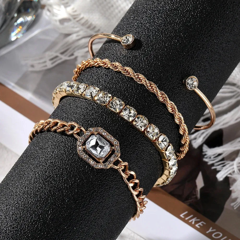 Crystal Shiny Adjustable Bracelets for Women