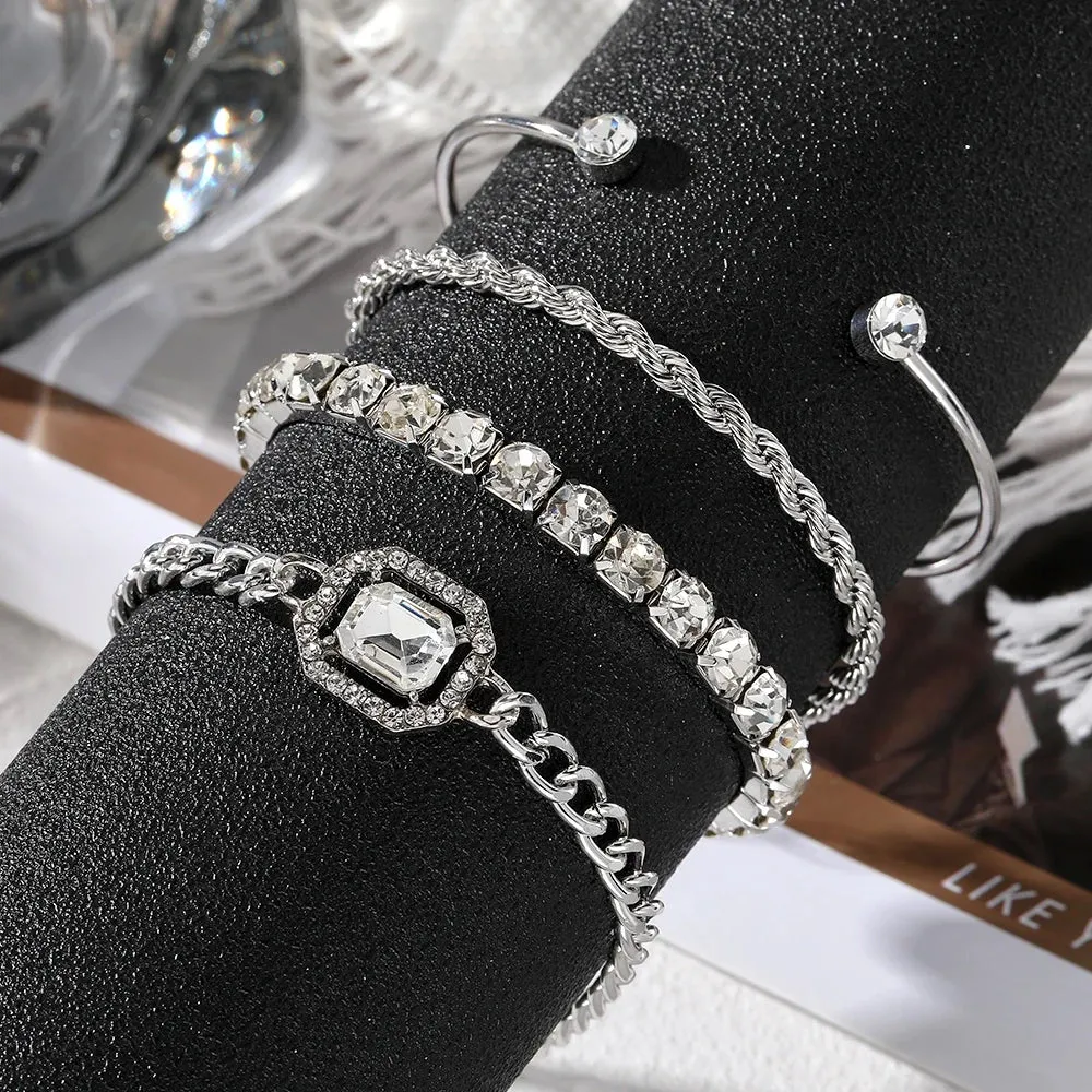 Crystal Shiny Adjustable Bracelets for Women