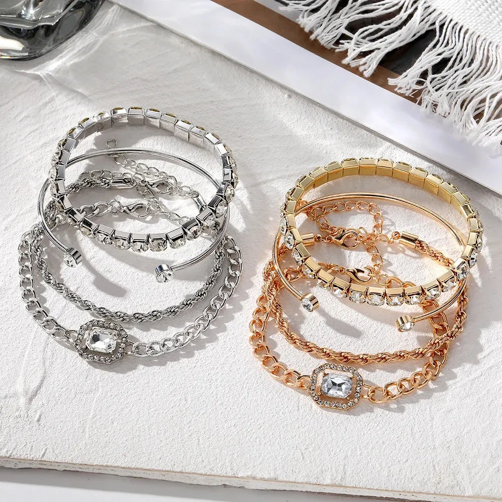 Crystal Shiny Adjustable Bracelets for Women