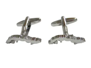 Cuba Map Shape Cufflinks