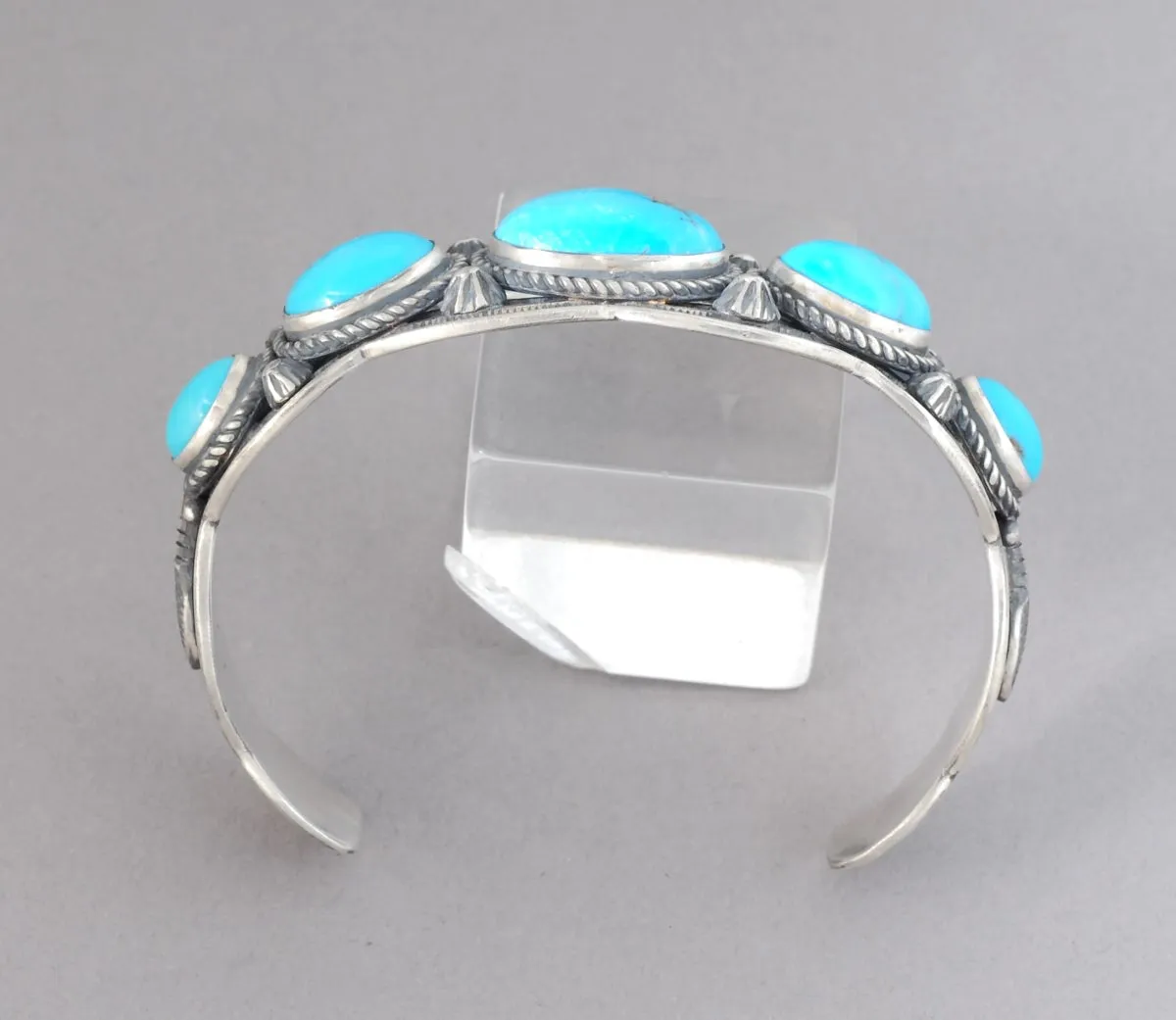 Cuff Bracelet with Old Persian Turquoise by Leonard Chee
