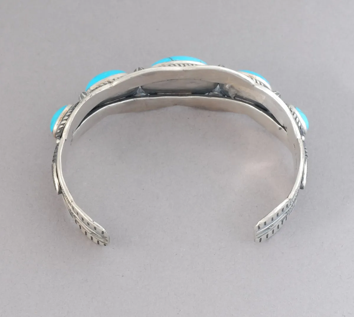 Cuff Bracelet with Old Persian Turquoise by Leonard Chee