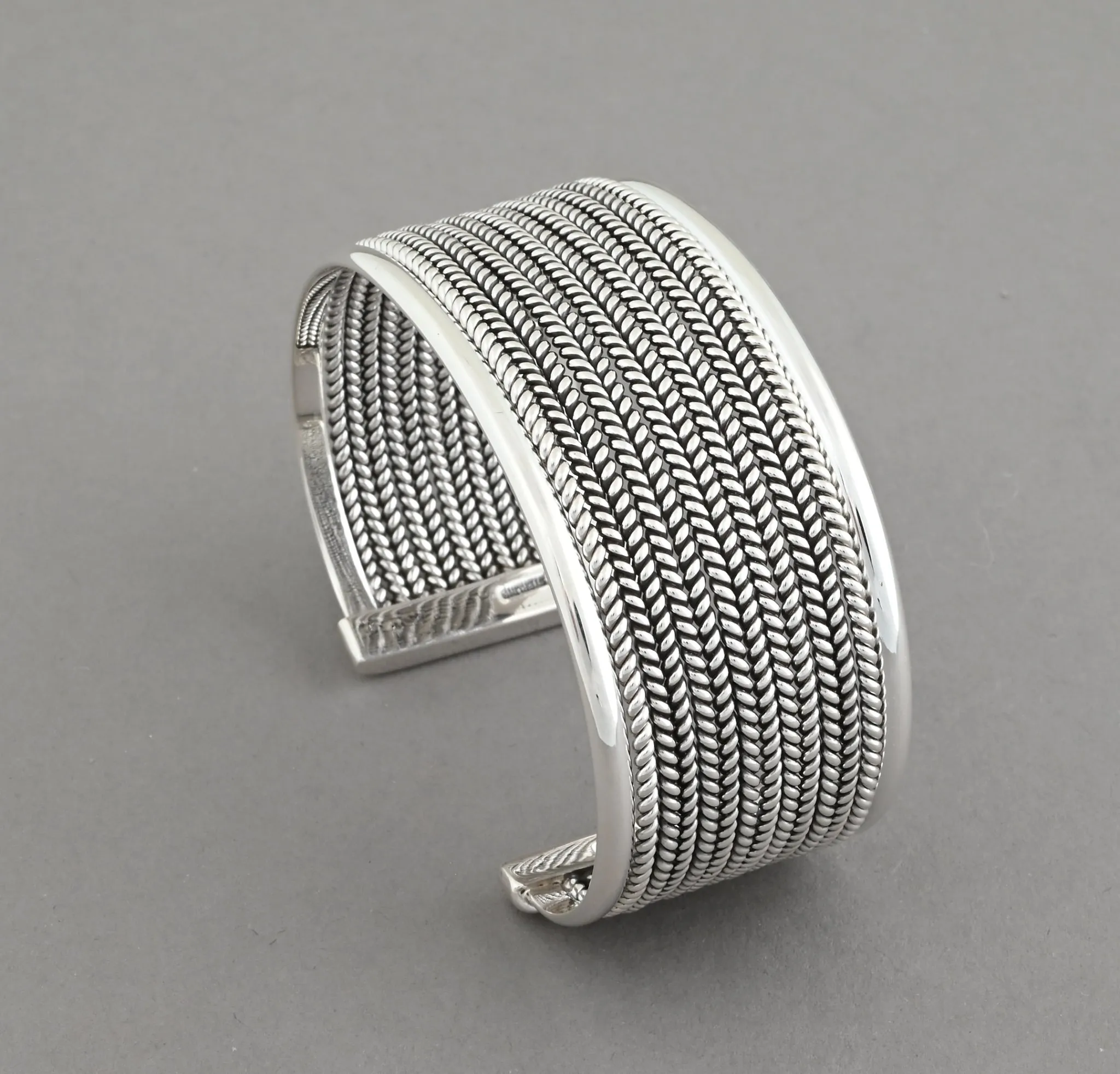 Cuff Bracelet with Twelve Twist Wires by Artie Yellowhorse