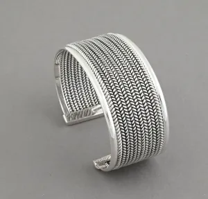 Cuff Bracelet with Twelve Twist Wires by Artie Yellowhorse