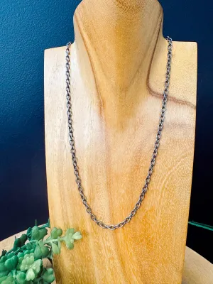 Cuff Link Chain 22" Necklace