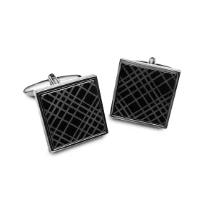 Cufflink Set - Crosshatch