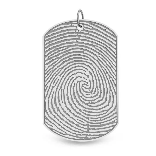 Custom Fingerprint Dog Tag Charm or Pendant Jewelry
