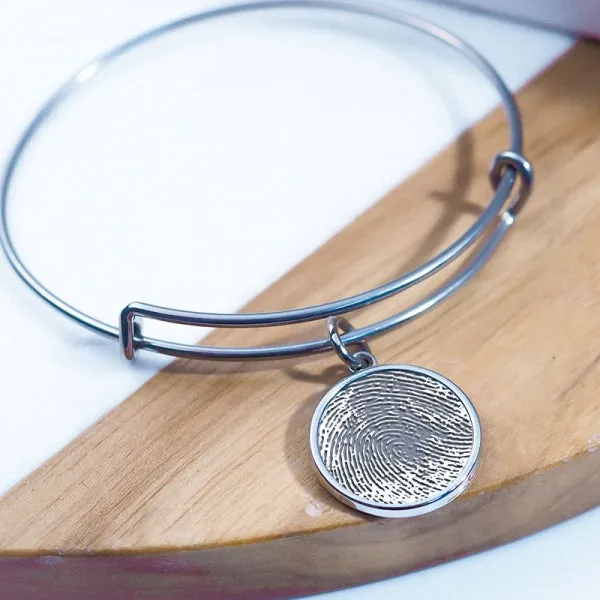 Custom Fingerprint Expandable Bracelet Jewelry