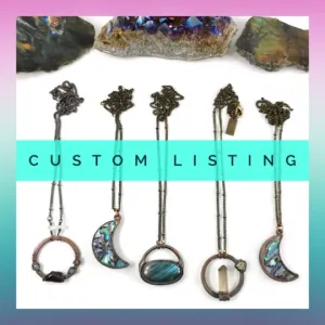 Custom Listing for Samantha: Birthstone Moon Choker